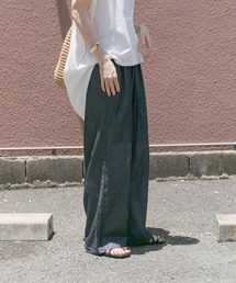 ITEMS URBANRESEARCH（アイテムズ アーバンリサーチ）の「レーヨンデニムワイドパンツ（デニムパンツ）」