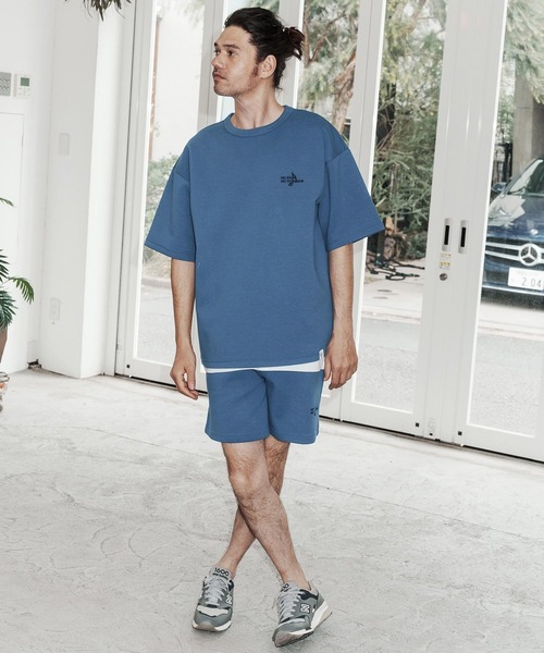 No Rain No Rainbow(ノーレインノーレインボー)の「mt10385-cardboard knit T-shirt with two-tone embroidery Tシャツ(NR26S-19)(Tシャツ/カットソー・メンズ・ホワイト/ブルー/ブラック・XL/L/M/S)」の19枚目の写真