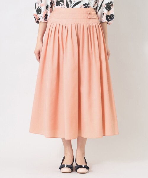 TO BE CHIC(トゥー ビー シック)の「ブライトクロスリボンタック スカート(スカート・レディース・ブラック/ピンク系その他2/ベージュ・40)」の7枚目の写真