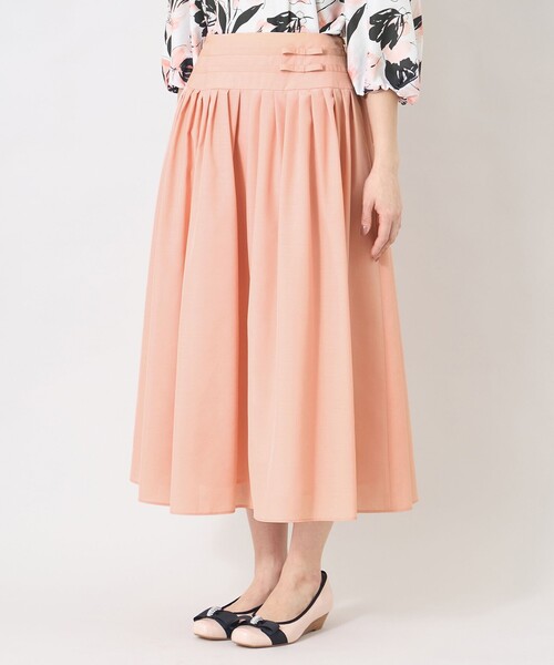 TO BE CHIC(トゥー ビー シック)の「ブライトクロスリボンタック スカート(スカート・レディース・ブラック/ピンク系その他2/ベージュ・40)」の8枚目の写真