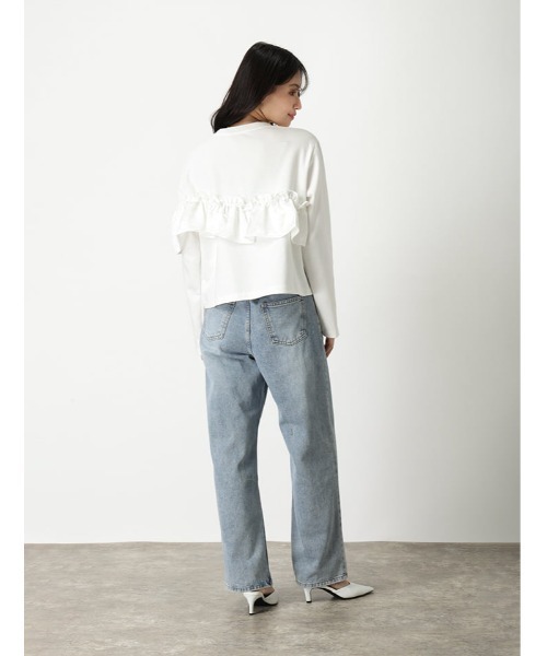 fifth(フィフス)の「アシンメトリーフリルプルオーバー(Tシャツ/カットソー・レディース・ホワイト/ブラック・M)」の15枚目の写真