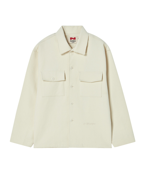 Beyond Closet（-）の「[COLLECTION LINE] カットカラー テーラード コットンジャケット アイボリー（その他アウター・メンズ・その他・LARGE/MEDIUM）」の2枚目の写真