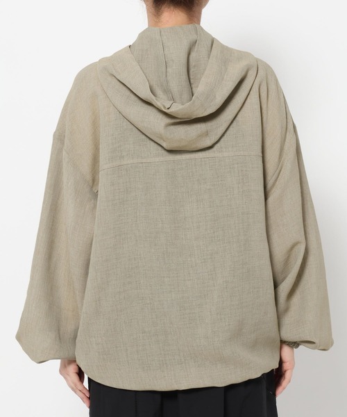 mysty woman（ミスティウーマン）の「シアーフードブルゾン 666530（パーカー・レディース・ベージュ/アイボリー/ブラック・FREE）」の11枚目の写真