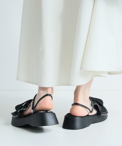 VIVIAN(ヴィヴィアン)の「2WAY厚底ノットデザインサンダル(サンダル・レディース・ブルー/ピンク/ブラック・M/S/LL/L)」の18枚目の写真