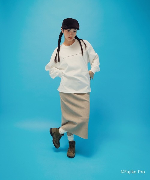 GLOBAL WORK(グローバルワーク)の「ドラえもん/ヘビロッTEE長袖/646963(Tシャツ/カットソー・メンズ・ダークグレー/ホワイト・MEDIUM/LARGE)」の3枚目の写真