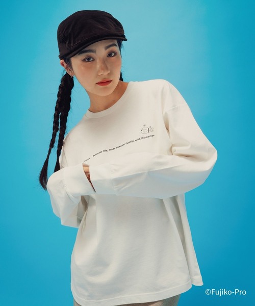GLOBAL WORK(グローバルワーク)の「ドラえもん/ヘビロッTEE長袖/646963(Tシャツ/カットソー・メンズ・ダークグレー/ホワイト・MEDIUM/LARGE)」の5枚目の写真