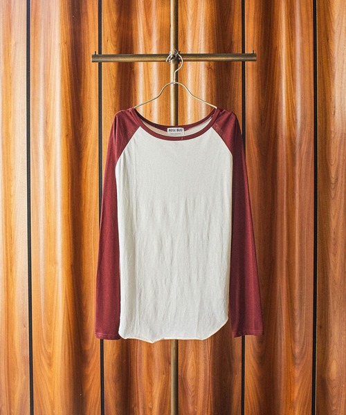 ROSE BUD(ローズバッド)の「COLOR BLOCK RAGLAN TEE(Tシャツ/カットソー・レディース・オフホワイト/ライトブルー・ONE SIZE)」の3枚目の写真