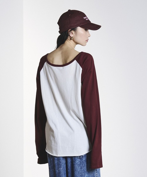 ROSE BUD(ローズバッド)の「COLOR BLOCK RAGLAN TEE(Tシャツ/カットソー・レディース・オフホワイト/ライトブルー・ONE SIZE)」の7枚目の写真