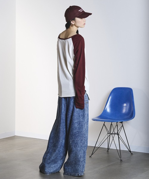 ROSE BUD(ローズバッド)の「COLOR BLOCK RAGLAN TEE(Tシャツ/カットソー・レディース・オフホワイト/ライトブルー・ONE SIZE)」の10枚目の写真