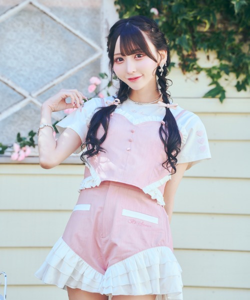 ReAmour(リアムール)の「ハート刺繍チビT(Tシャツ/カットソー・レディース・ブラック/ピンク・FREE)」の15枚目の写真