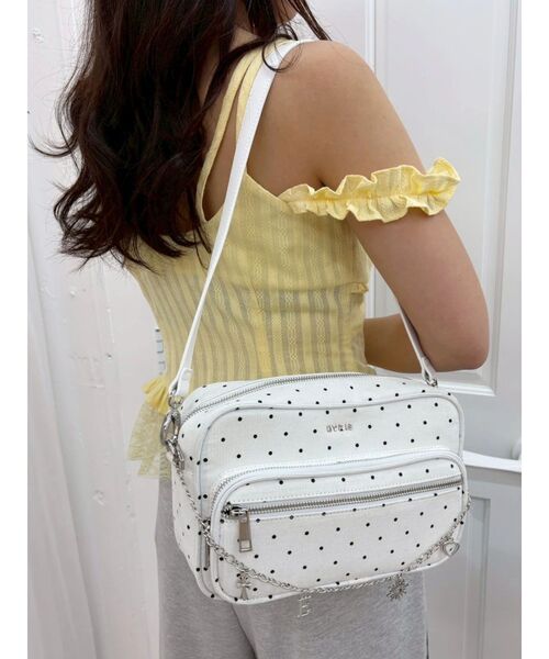 EVRIS（エヴリス）の「CHARMハンドBAG（ハンドバッグ・レディース・イエロー/ブラック/ホワイト・FREE）」の14枚目の写真