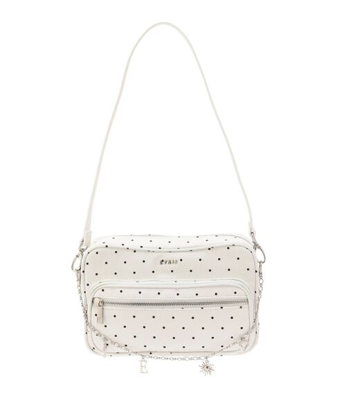 EVRIS(エヴリス)の「【500mlペットボトルも入る!】CHARMハンドBAG ドット柄(ハンドバッグ・レディース・イエロー/ブラック/ホワイト・FREE)」の14枚目の写真