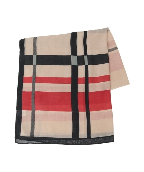 a.v.v（アーヴェヴェ）の「大判ストール（ストール/ショール・レディース・グレー/レッド・38）」の11枚目の写真