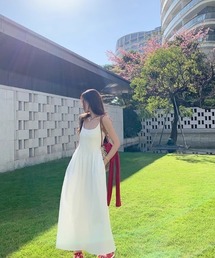 somnium（ソムニウム）の「キャミワンピース ロングワンピース レディース ノースリーブ シンプル リゾート 韓国ファッション（ジャンパースカート）」