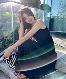 somnium（ソムニウム）の「キャミワンピース ロングワンピース レディース ノースリーブ シンプル リゾート 韓国ファッション（ジャンパースカート）」