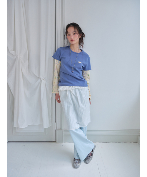 MUWM(ムウム)の「ダブルレイヤースカート Double Layer Skirts (チャコール)(スカート・レディース・チャコール・OS)」の10枚目の写真
