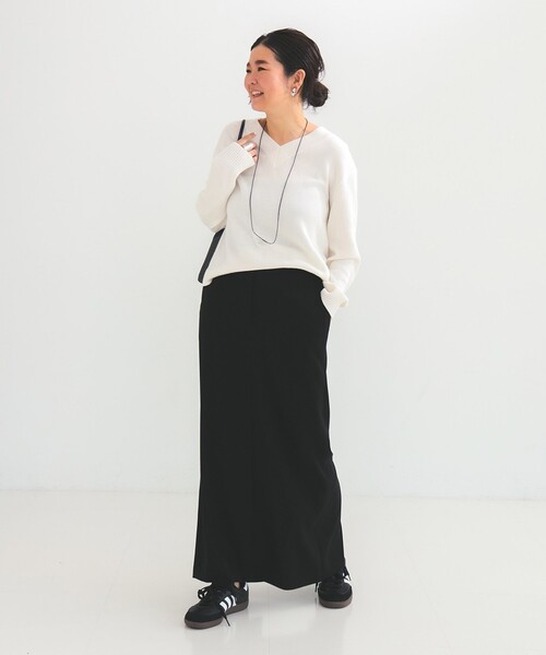 Demi-Luxe BEAMS(デミルクス ビームス)の「【5/14値下げ】コットンシルク Vネック プルオーバー(ニット/セーター・レディース・オフホワイト/ベージュ・ONE SIZE)」の3枚目の写真