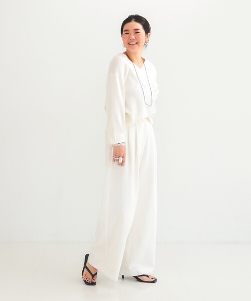Demi-Luxe BEAMS(デミルクス ビームス)の「【5/14値下げ】コットンシルク Vネック プルオーバー(ニット/セーター・レディース・オフホワイト/ベージュ・ONE SIZE)」の6枚目の写真