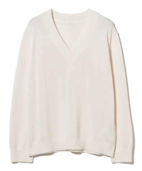 Demi-Luxe BEAMS(デミルクス ビームス)の「【5/14値下げ】コットンシルク Vネック プルオーバー(ニット/セーター・レディース・オフホワイト/ベージュ・ONE SIZE)」の9枚目の写真