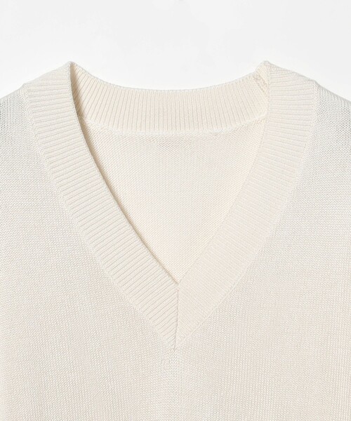 Demi-Luxe BEAMS(デミルクス ビームス)の「【5/14値下げ】コットンシルク Vネック プルオーバー(ニット/セーター・レディース・オフホワイト/ベージュ・ONE SIZE)」の10枚目の写真