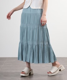 EGLANTINE セットアップ対応 ギャザーティアードスカート