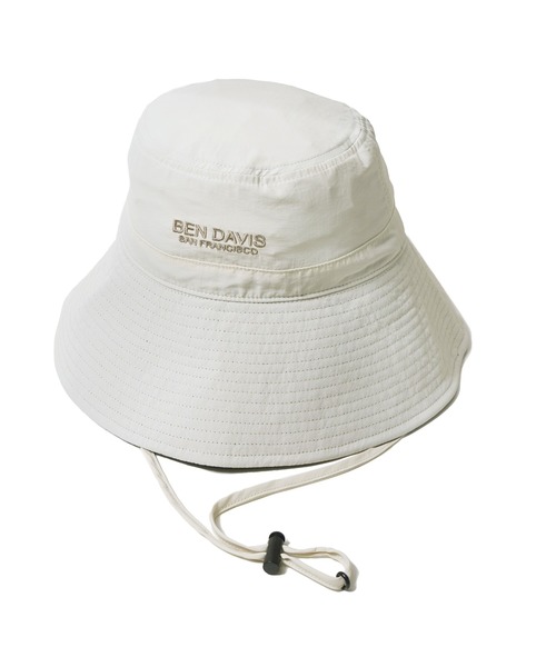 BEN DAVIS（ベンデイビス）の「LONG BRIM NYLON SUN HAT/95％以上 UVカット 接触冷感（ハット・レディース・ベージュ/ブラック/ライトベージュ・FREE）」の3枚目の写真