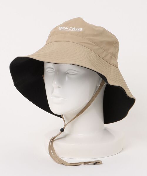 BEN DAVIS（ベンデイビス）の「LONG BRIM NYLON SUN HAT/95％以上 UVカット 接触冷感（ハット・レディース・ベージュ/ブラック/ライトベージュ・FREE）」の12枚目の写真