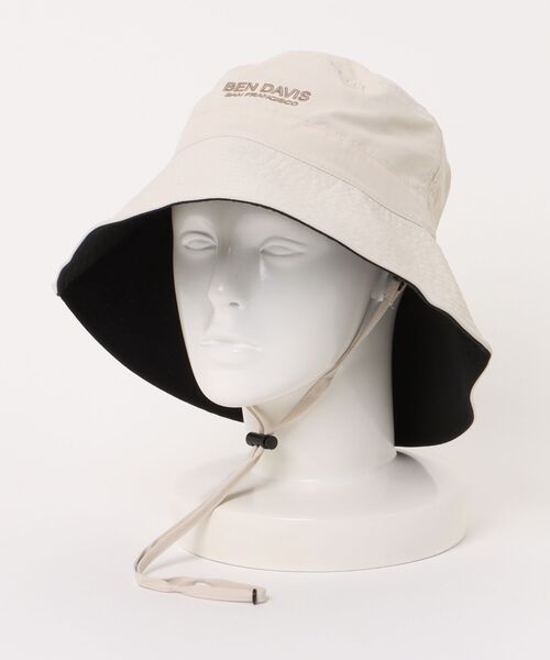 BEN DAVIS（ベンデイビス）の「LONG BRIM NYLON SUN HAT/95％以上 UVカット 接触冷感（ハット・レディース・ベージュ/ブラック/ライトベージュ・FREE）」の14枚目の写真