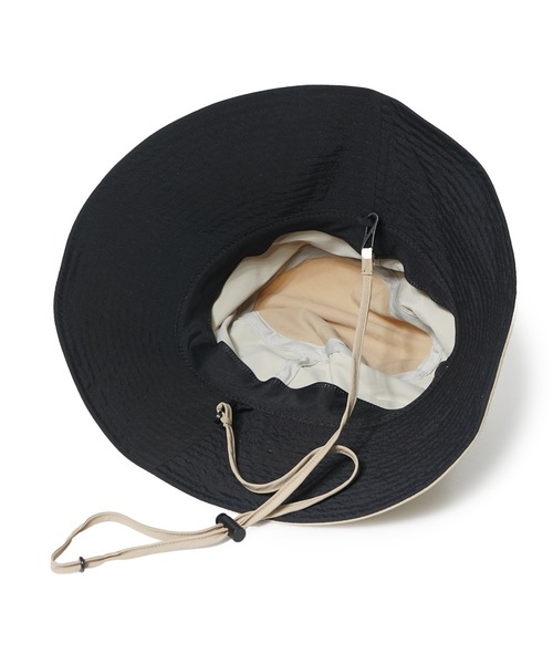 BEN DAVIS（ベンデイビス）の「LONG BRIM NYLON SUN HAT/95％以上 UVカット 接触冷感（ハット・レディース・ベージュ/ブラック/ライトベージュ・FREE）」の13枚目の写真