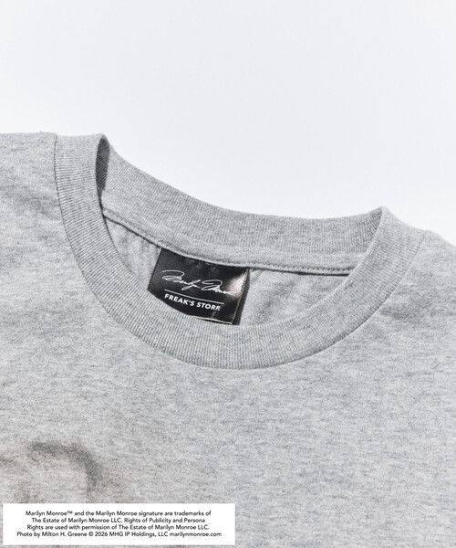 FREAK'S STORE(フリークスストア)の「マリリンモンロー フェイスクラック フォト Tシャツ(Tシャツ/カットソー・メンズ・ブラック/ホワイト/ライトグレー・LARGE/SMALL/MEDIUM)」の5枚目の写真