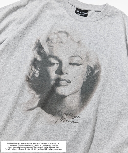 FREAK'S STORE(フリークスストア)の「マリリンモンロー フェイスクラック フォト Tシャツ(Tシャツ/カットソー・メンズ・ブラック/ホワイト/ライトグレー・LARGE/SMALL/MEDIUM)」の6枚目の写真