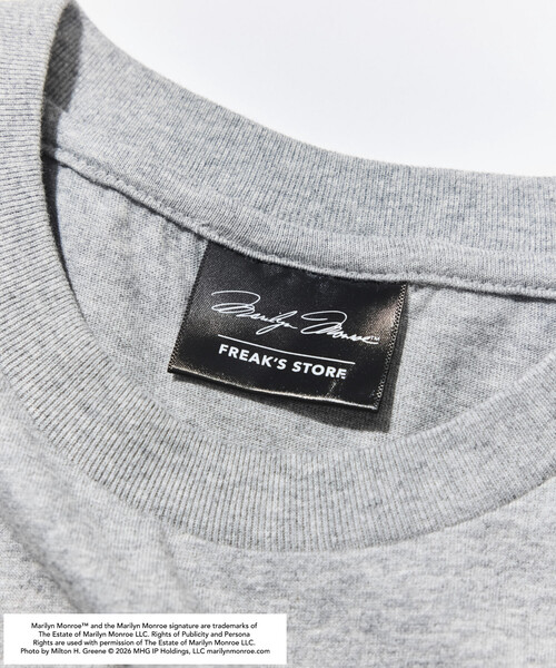 FREAK'S STORE(フリークスストア)の「マリリンモンロー フェイスクラック フォト Tシャツ(Tシャツ/カットソー・メンズ・ブラック/ホワイト/ライトグレー・LARGE/SMALL/MEDIUM)」の10枚目の写真