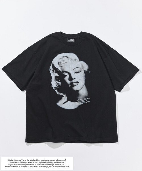 FREAK'S STORE(フリークスストア)の「マリリンモンロー フェイスクラック フォト Tシャツ(Tシャツ/カットソー・メンズ・ブラック/ホワイト/ライトグレー・LARGE/SMALL/MEDIUM)」の12枚目の写真