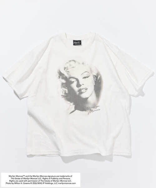 FREAK'S STORE(フリークスストア)の「マリリンモンロー フェイスクラック フォト Tシャツ(Tシャツ/カットソー・メンズ・ブラック/ホワイト/ライトグレー・LARGE/SMALL/MEDIUM)」の14枚目の写真