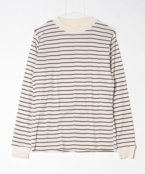MILLER(ミラー)の「"02"≪Robert P. Miller≫パックT パネルリブ 長袖 Tシャツ(Tシャツ/カットソー・メンズ・ブラック/ブラック×グレー/グレー/ブラウン系1/オフホワイト/ホワイト系1/ネイビー系1・XL/L/M)」の3枚目の写真