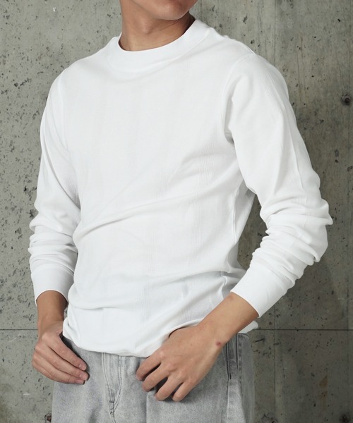 MILLER(ミラー)の「"02"≪Robert P. Miller≫パックT パネルリブ 長袖 Tシャツ(Tシャツ/カットソー・メンズ・ブラック/ブラック×グレー/グレー/ブラウン系1/オフホワイト・XL/L/M)」の2枚目の写真