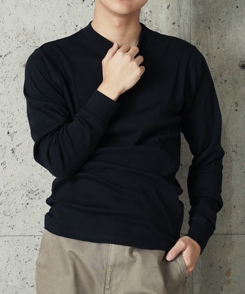 MILLER(ミラー)の「"02"≪Robert P. Miller≫パックT パネルリブ 長袖 Tシャツ(Tシャツ/カットソー・メンズ・ブラック/ブラック×グレー/グレー/ブラウン系1/オフホワイト・XL/L/M)」の1枚目の写真
