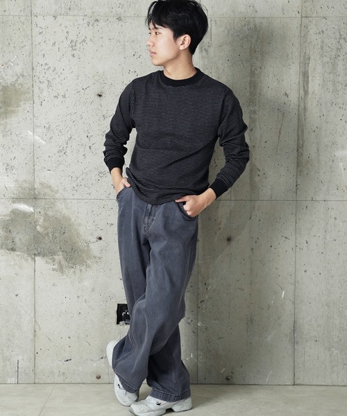 MILLER(ミラー)の「"02"≪Robert P. Miller≫パックT パネルリブ 長袖 Tシャツ(Tシャツ/カットソー・メンズ・ブラック/ブラック×グレー/グレー/ブラウン系1/オフホワイト・XL/L/M)」の15枚目の写真