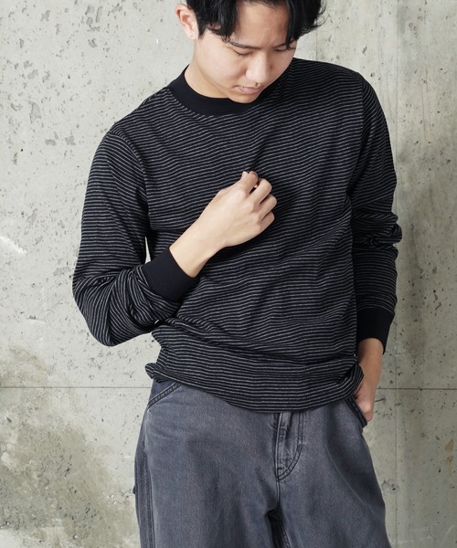 MILLER(ミラー)の「"02"≪Robert P. Miller≫パックT パネルリブ 長袖 Tシャツ(Tシャツ/カットソー・メンズ・ブラック/ブラック×グレー/グレー/ブラウン系1/オフホワイト・XL/L/M)」の16枚目の写真