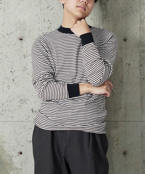 MILLER(ミラー)の「"02"≪Robert P. Miller≫パックT パネルリブ 長袖 Tシャツ(Tシャツ/カットソー・メンズ・ブラック/ブラック×グレー/グレー/ブラウン系1/オフホワイト・XL/L/M)」の21枚目の写真