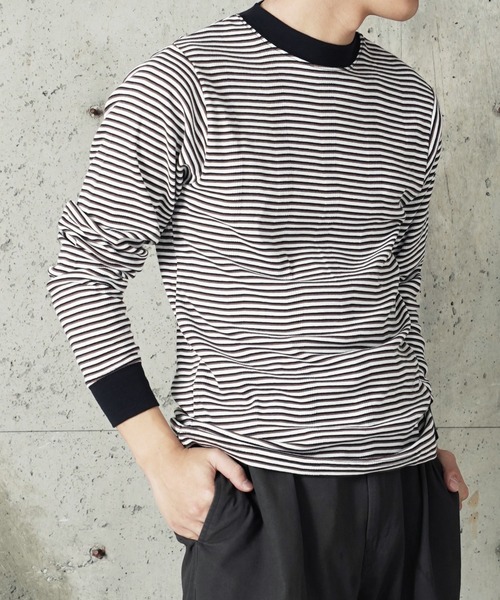 MILLER(ミラー)の「"02"≪Robert P. Miller≫パックT パネルリブ 長袖 Tシャツ(Tシャツ/カットソー・メンズ・ブラック/ブラック×グレー/グレー/ブラウン系1/オフホワイト・XL/L/M)」の22枚目の写真