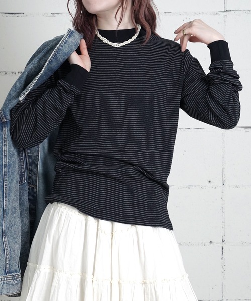 MILLER(ミラー)の「"02"≪Robert P. Miller≫パックT パネルリブ 長袖 Tシャツ(Tシャツ/カットソー・メンズ・ブラック/ブラック×グレー/グレー/ブラウン系1/オフホワイト・XL/L/M)」の8枚目の写真