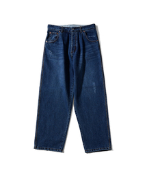 Blueborn Damage Loose Denim Pants Normal Navy