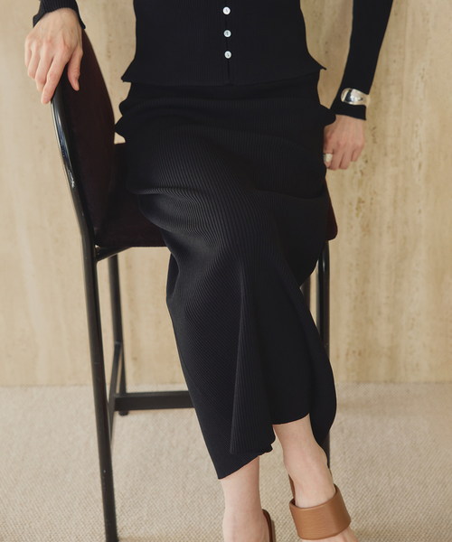 VERMEIL par iena（ヴェルメイユパーイエナ）の「RIBタイトスカート（スカート・レディース・ブラック・FREE）」の14枚目の写真