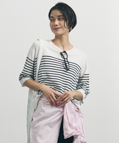 UNFILO（アンフィーロ）の「【新色追加】スゴ機能美ニット ハーフスリーブ（ニット/セーター・レディース・レッド系1/ホワイト系1/ネイビー系3/ベージュ系/ダークブラウン系/スカイブルー系/ブラック系3/ブルー系/ブラック系4・SMALL/MEDIUM）」の19枚目の写真