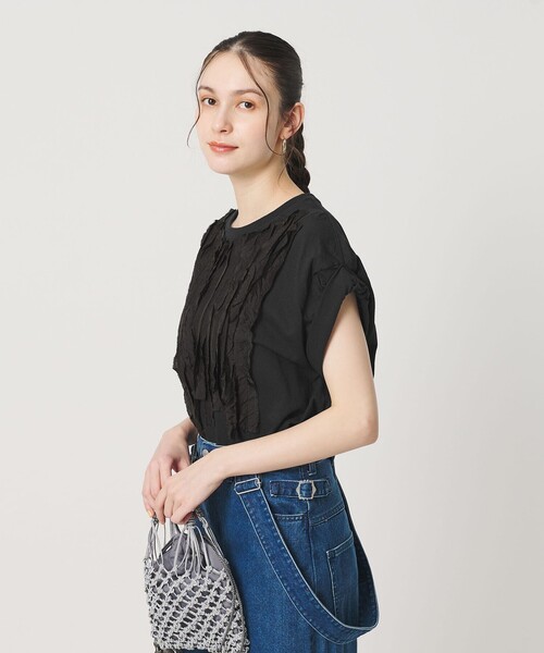dahl'ia(ダリア)の「【WEB限定】<dahl’ia>リメイク ショートスリーブ Tシャツ(Tシャツ/カットソー・レディース・ブラック/ダークブラウン/ホワイト・FREE)」の9枚目の写真