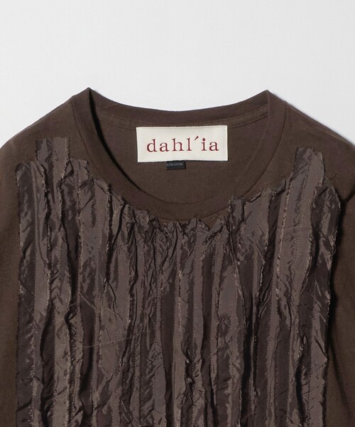 dahl'ia(ダリア)の「【WEB限定】<dahl’ia>リメイク ショートスリーブ Tシャツ(Tシャツ/カットソー・レディース・ブラック/ダークブラウン/ホワイト・FREE)」の16枚目の写真