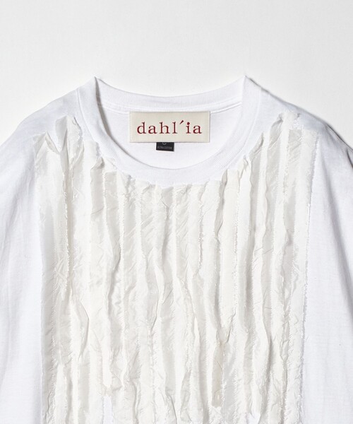 dahl'ia(ダリア)の「【WEB限定】<dahl’ia>リメイク ショートスリーブ Tシャツ(Tシャツ/カットソー・レディース・ブラック/ダークブラウン/ホワイト・FREE)」の20枚目の写真