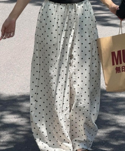 Vipoa（ヴィポア）の「Dot loose pants（その他パンツ・レディース・ベージュ/ホワイト/ブラック・FREE）」の9枚目の写真