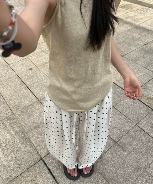 Vipoa（ヴィポア）の「Dot loose pants（その他パンツ・レディース・ベージュ/ホワイト/ブラック・FREE）」の14枚目の写真